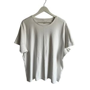COLDWATER CREEK TOP WOMENS PLUS 3XLARGE CLASSIC FIT 100% COTTON TEE SHIRT WHITE
